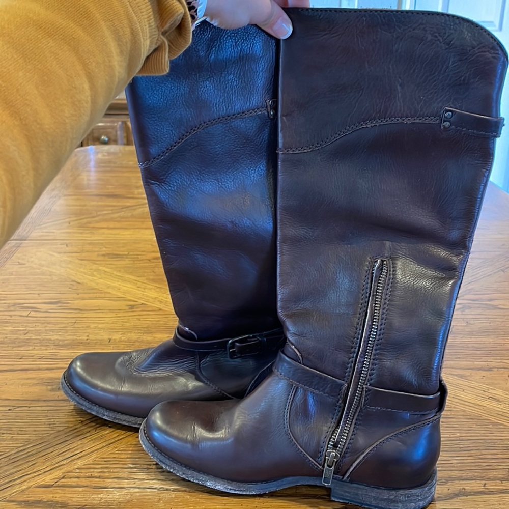 Womens Frye KneeHigh boot brown leather size 8B